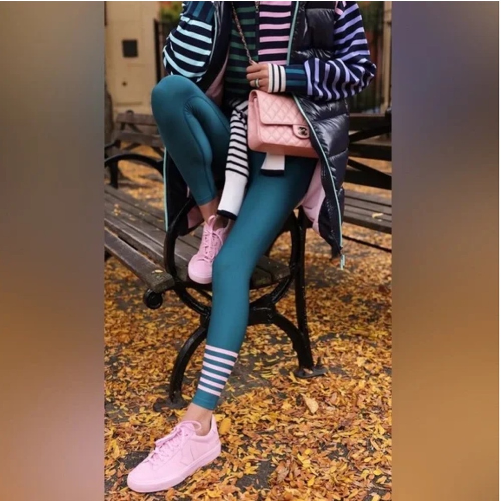 NWT Addison Bay Ivy and Peony Striped Everyday Legging Size Large - Picture 2 of 9